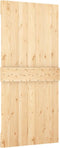vidaXL - Schuifdeur - met - beslag - 100x210 - cm - massief - grenenhout