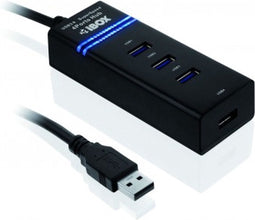 iBox IUH3FB - USB Hub - 4x USB 3.2 Gen 1 - Zwart