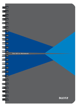 Leitz - Notitieboek A5 lijn 180 pagina's 80gr grijs blauw | 5 stuks