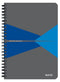 Leitz - Notitieboek A5 lijn 180 pagina's 80gr grijs blauw | 5 stuks