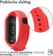 iMoshion Bandje Geschikt voor Xiaomi Mi Band 3 / 4 - iMoshion Siliconen band inkliksysteem ronde sluiting - Rood