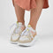 PS Poelman Year - Dames Leren Chunky Runner Sneaker - Mesh en Suéde - Beige Cognac Peach - Maat 38