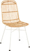 J-Line stoel Emma - rotan/metaal - naturel/wit