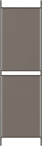 vidaXL - Kamerscherm - met - 5 - panelen - 250x180 - cm - antracietkleurig