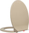 vidaXL - Toiletbril - soft-close - en - quick-release - ovaal - beige