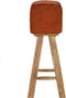 vidaXL - Barstoelen - 2 - st - echt - leer - en - massief - mangohout