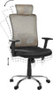 NOBLE - Bureaustoel - Taupe/Zwart - Polyester