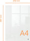 Nobo A4 Mini Whiteboard Voor Op Bureau - - Inclusief Marker - Droog Uitwisbaar, Frameloos - 21 x 29,7 cm - Transparant Acryl
