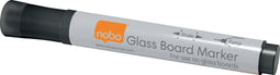 Nobo Glass Whiteboard Markers Black (4)