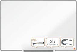 Nobo Impression Pro Magnetisch Whiteboard Emaille Met Pennengoot - Inclusief Nobo Whiteboard Marker - 900x600mm - Wit