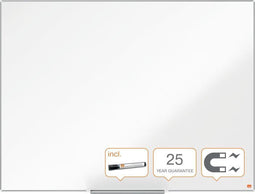 Nobo Impression Pro Magnetisch Whiteboard Emaille Met Pennengoot - Inclusief Nobo Whiteboard Marker - 1200x900mm - Wit