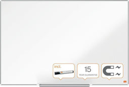 Nobo Impression Pro Magnetisch Whiteboard Van Staal Met Pennengoot - Inclusief Nobo Whiteboard Marker - 900x600mm - Wit