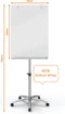 Nobo Impression Pro Mobiele Glas Flipover - Inclusief Whiteboard Marker en Magneten - Wit