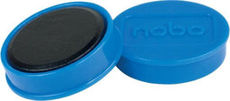 Nobo Magnetische Whiteboard Magneten - Pak Van 10 Stuks - 32mm Magneten - Blauw