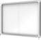 Nobo Premium Plus Afsluitbare Glazen Binnenvitrine Magnetisch met Hoekslot voor 8xA4 Formaat - Zilver/Wit