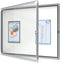 Nobo Premium Plus Afsluitbare Glazen Binnenvitrine Magnetisch met Zijslot- 8xA4 Formaat - Zilver/Wit