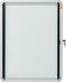 Nobo Premium Plus Afsluitbare Glazen Binnenvitrine Magnetisch voor 4xA4 Formaat met Zijslot - Grijs/Wit