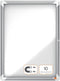 Nobo Premium Plus Afsluitbare Glazen Binnenvitrine Magnetisch voor 4xA4 Formaat met Zijslot - Grijs/Wit
