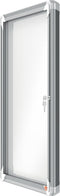 Nobo Premium Plus Afsluitbare Glazen Binnenvitrine Magnetisch voor 4xA4 Formaat met Zijslot - Grijs/Wit