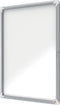 Nobo Premium Plus Afsluitbare Glazen Binnenvitrine Magnetisch voor 9xA4 Formaat - Wit