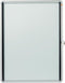 Nobo Premium Plus Afsluitbare Glazen Buitenvitrine Magnetisch met Zijslot voor 9xA4 Formaat - Zilver/Wit