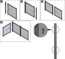 Nobo Premium Plus frame verbindingsstuk voor modulaire scheidingspanelen