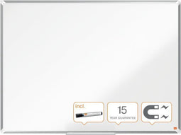 Nobo Premium Plus Magnetisch Whiteboard Staal - Met Pennengoot - Inclusief Whiteboard Marker - 1200x900mm
