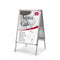 Nobo Stoepbord Aluminium met Clicklijst - A0 Formaat - Reclamebord - 900 x 1485 x 70mm - Weerbestendig