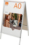 Nobo Stoepbord Aluminium met Clicklijst - A0 Formaat - Reclamebord - 900 x 1485 x 70mm - Weerbestendig
