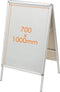 Nobo Stoepbord Aluminium met Clicklijst - Reclamebord - 70x100cm - Weerbestendig