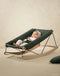 Nobodinoz Growing green Linnen bouncer / Wipstoel - Green blue
