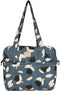 Nobodinoz Hyde Park Waterdichte kinderwagentas/luiertas 38x33x16cm - Blue Black Tulips