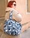 Nobodinoz Hyde Park Waterdichte kinderwagentas/luiertas 38x33x16cm - Blue Black Tulips