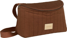 Nobodinoz Hyde Park waterdichte luiertas 32x20x14cm - Brick brown