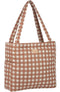 Nobodinoz - Hyde Park XXL Luiertas - Terracotta checks - Draagtas