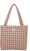 Nobodinoz - Hyde Park XXL Luiertas - Terracotta checks - Draagtas