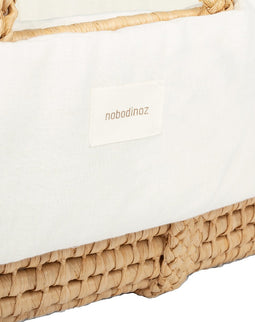 Nobodinoz Lin français Padded moses cover - Wiegbeschermer - Off White