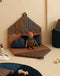 Nobodinoz Majestic House - Opvouwbare eco vloermat - Huismatras - Speelmatras - Blue Brown Stripes