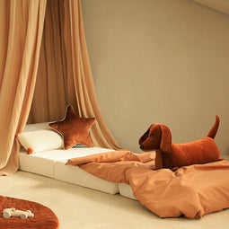 Nobodinoz Sleepover Velvet matras Wild Brown
