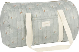 Nobodinoz Stories Weekendtas 45x30x30cm - White Gatsby Antique Green