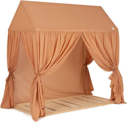 Nobodinoz Vera Junior Bed Home Sienna Brown - Eyelet lace cover 70X140 - Peuterbed