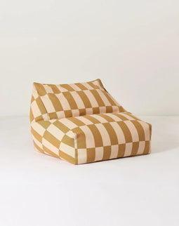 Nobodinoz Vibes zitzak - 74x40x60cm - Mustard and Sand Tiles