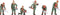 NOCH 0045061 TT Bosbouwarbeiders figuren Geverfd, Staand