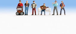 NOCH 12955 N Optredens van straatmuzikanten figuren Kant-en-klare module, Scène met geluid