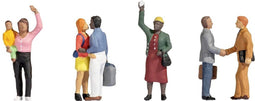 NOCH 15216 H0 Afscheid nemen op het station figuren Geverfd, Staand