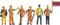 NOCH 15277 H0 Spoorwegarbeiders figuren Geverfd, Staand