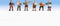 NOCH 15558 H0 Stamtafel figuren Geverfd, Staand