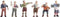 NOCH 15558 H0 Stamtafel figuren Geverfd, Staand