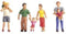 NOCH 15592 H0 Ouders en kinderen figuren Geverfd, Staand