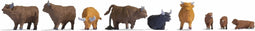 NOCH 15728 H0 Schotse hooglanders figuren Kant-en-klaar model